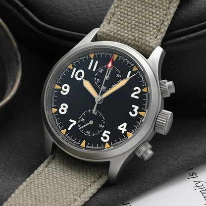 Militado VK61 VK67 Quarz-Chronographenuhr 39mm 316L-Edelstahlgehäuse 3 Zifferblätter wasserdicht 100M Multifunktions-Militäruhr