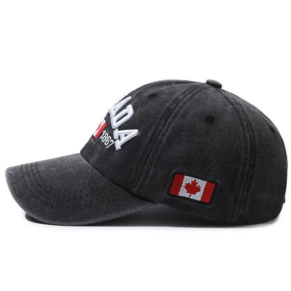 1 Unisex Outdoor Embroidered CANADA Baseball Cap - Adjustable, Sun-Protective & Casual, Ideal for Spring & Autumn Travel