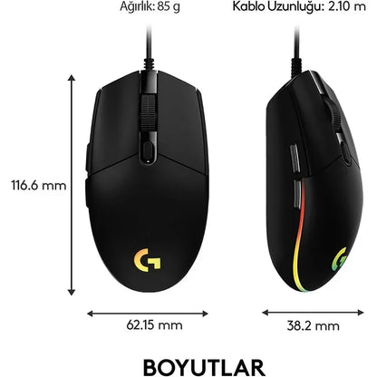 Logitech G305 G304 Gaming Mouse High DPI Precise Positioning Long Lasting Battery Perfect for Home Office Travel PC Gamer