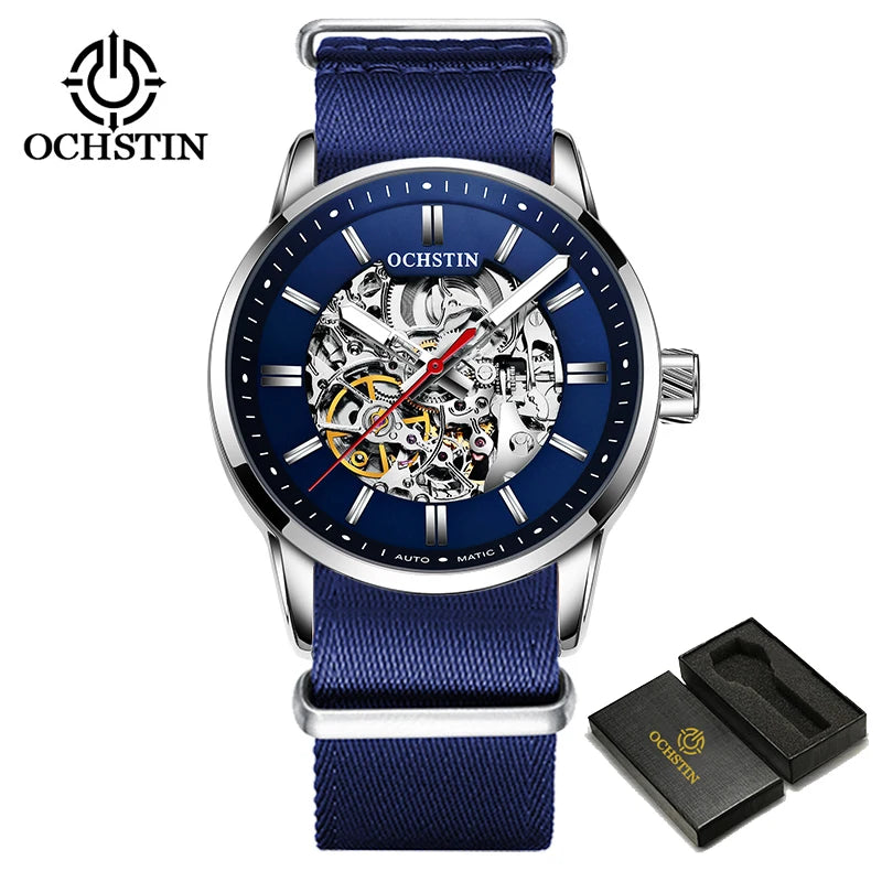 OCHSTIN Automatic Mens Watches Top Brand Luxury Royal Luminous Skeleton Waterproof Mechanical Fashion Male Clock Gifts for Men
