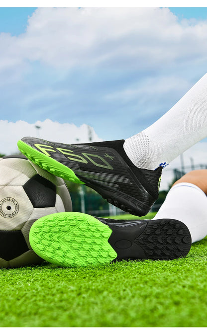 New Men's Soccer Shoes Futsal Football Boots Sneakers Match Grass Cleats High-Quality Non-Slip Indoor Hot-Selling High-Top Outdoor