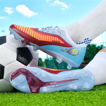 Neue Fußballschuhe für Herren, rutschfeste Fußballschuhe für Erwachsene, Outdoor-Sportschuhe für Jungen, lange Stollen, atmungsaktive und bequeme Trainings- und Wettkampf-Cleats