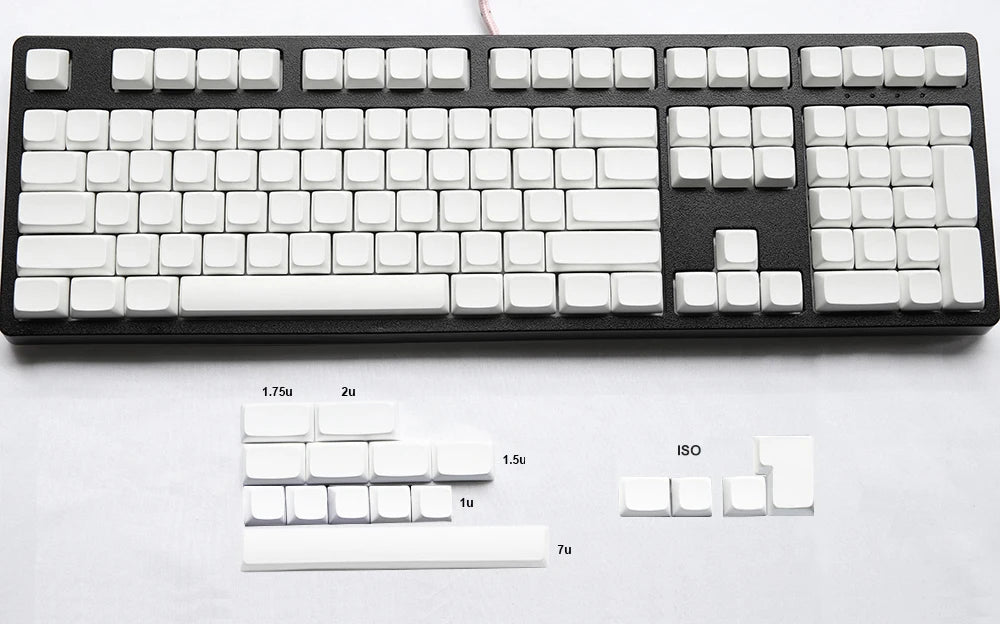 NPKC Blank XDA Keycaps Planck Preonic 61 75 87 108 Keyset Thick PBT Material for Cherry MX Mechanical Keyboard