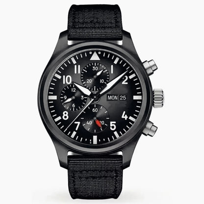 Premium 2026 Men's 43mm Pilot Le Petit Blue Automatic Mechanical Watch Luxury Brown Leather Stainless Steel Strap Business