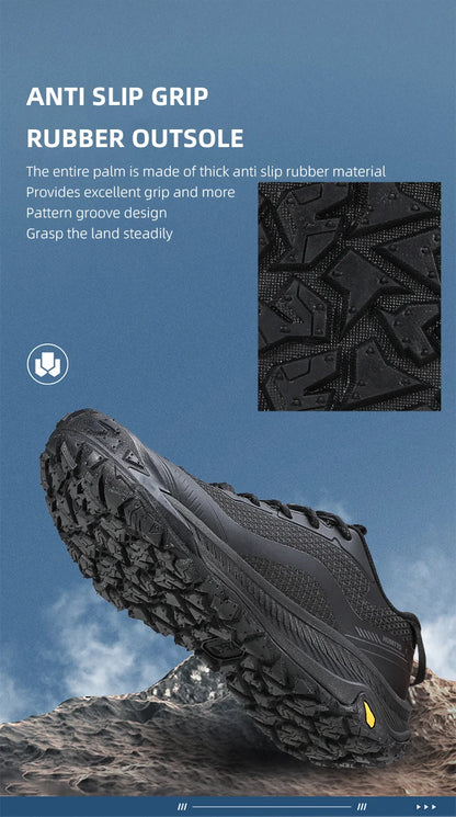 HUMTTO Trekking Shoes for Men Mountain Climbing Sneaker Outdoor Sports Shoe Breathable Walking Casual Sneakers Man Hiking Boots