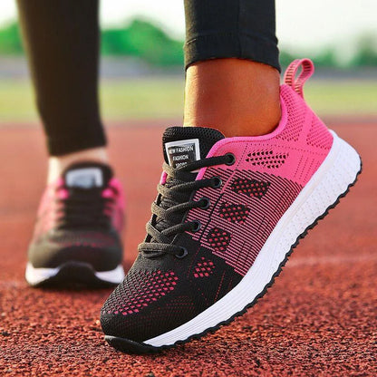 Damen-Flache Schuhe, Schnürschuhe, Freizeitsneaker, Damenschuhe, weiche Zapatos Mujer, große Größen