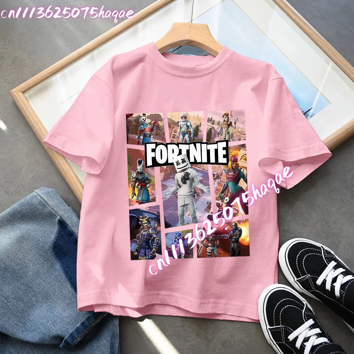 Fortnites Series Summer Child Clothing Hot Game Boys Girls T-Shirt Cartoon Print Kids Short Sleeve Tops Funny Birthday Gifts
