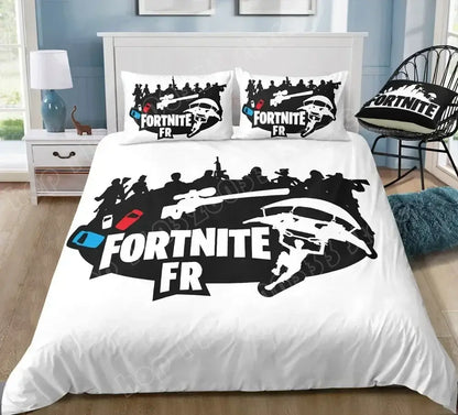 Fortnite Bedding Set Duvet Cover 3 Piece 3D Printed Bedroom Bedding Game Anime Cartoon Pillowcase Room Decoration Gifts