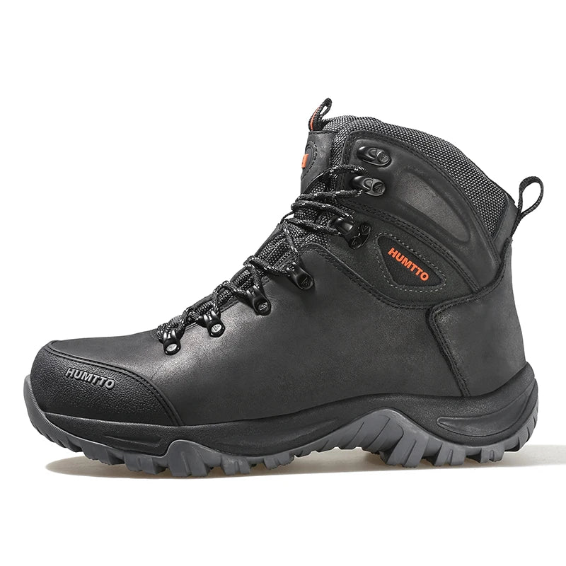 HUMTTO Sapatilhas de Caminhada Impermeáveis para Homem, Botas de Caça Táticas de Deserto, Botas de Trekking pelo Tornozelo para Homem e Mulher, Quentes em Couro