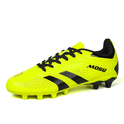 Nuevas zapatillas de fútbol para hombre y mujer, calzado deportivo para interior y exterior con tacos largos y tacos fragmentados para entrenamiento de fútbol en césped sintético
