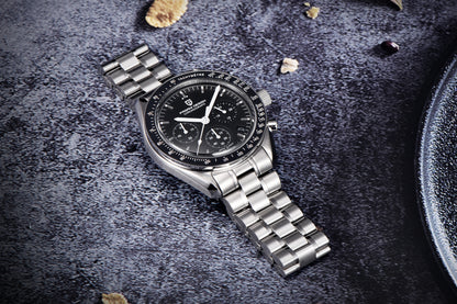 PAGANI DESIGN New AR Sapphire Quartz luxury men's watches 500 vitometer Circle Sport M 100 waterproof chronograph 316L all-steel Japan Movt Luminous man Watch