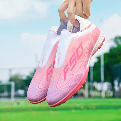 Nouvelles chaussures de football pour hommes, chaussures de sport, chaussures de football de haute qualité, ultralégères, chaussures de futsal, haute tige, respirantes, antidérapantes, pour match en extérieur