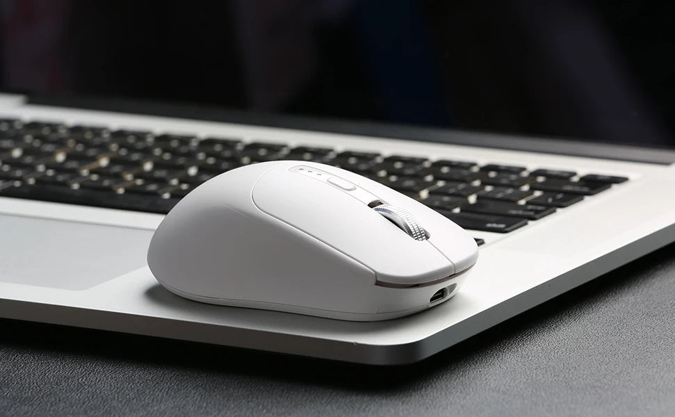 Wireless Mouse Bluetooth Compatible 5.2 USB 2.4Ghz Mice Ergonomic Wireless Office Mouse for iPad MacBook Tablet Laptop Computer