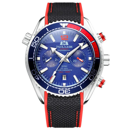 PAULAREIS P Relógio mecânico automático de luxo para homem com corda automática, bracelete em borracha, impermeável, luminoso, com data, relógio de moda masculino
