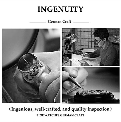 LIGE Outdoor Casual Quartz Man Watch Fashion Silicone Strap Waterproof Simple Sport Hollow Date Luminous Men's Watches Male Gift