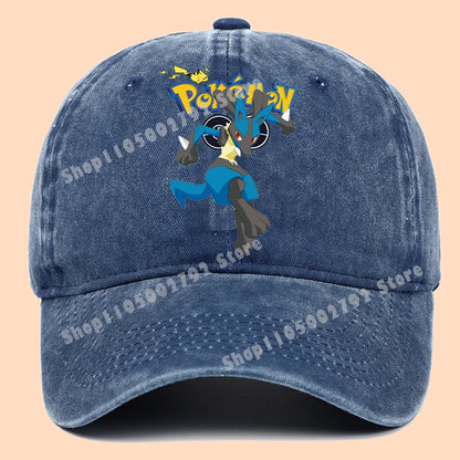Pokémonové bejzbalové čiapky Pikachu Kawaii Anime postavičky Slnečné klobúky Letné vonkajšie detské a rodičovské slnečné klobúky Trendové čiapky s kačacím jazýčkom Darček
