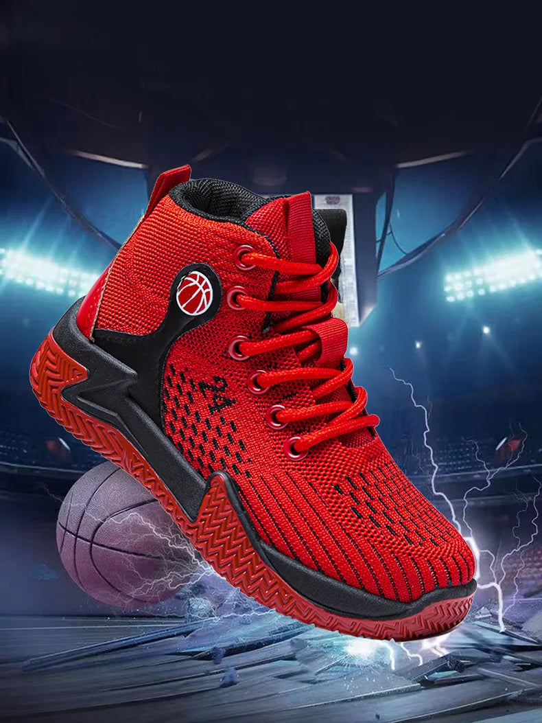 Large Size High-Top Sports Shoes Men's Casual Breathable Comfortable Thick-Soled Basketball and Running Shoes