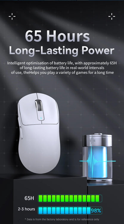 ATTACK SHARK X3 hárommódos egér 1K Hz, X3Pro Bluetooth vezeték nélküli egér 4K Hz, könnyű kivitel, PAW3395, 650IPS mobil sebesség