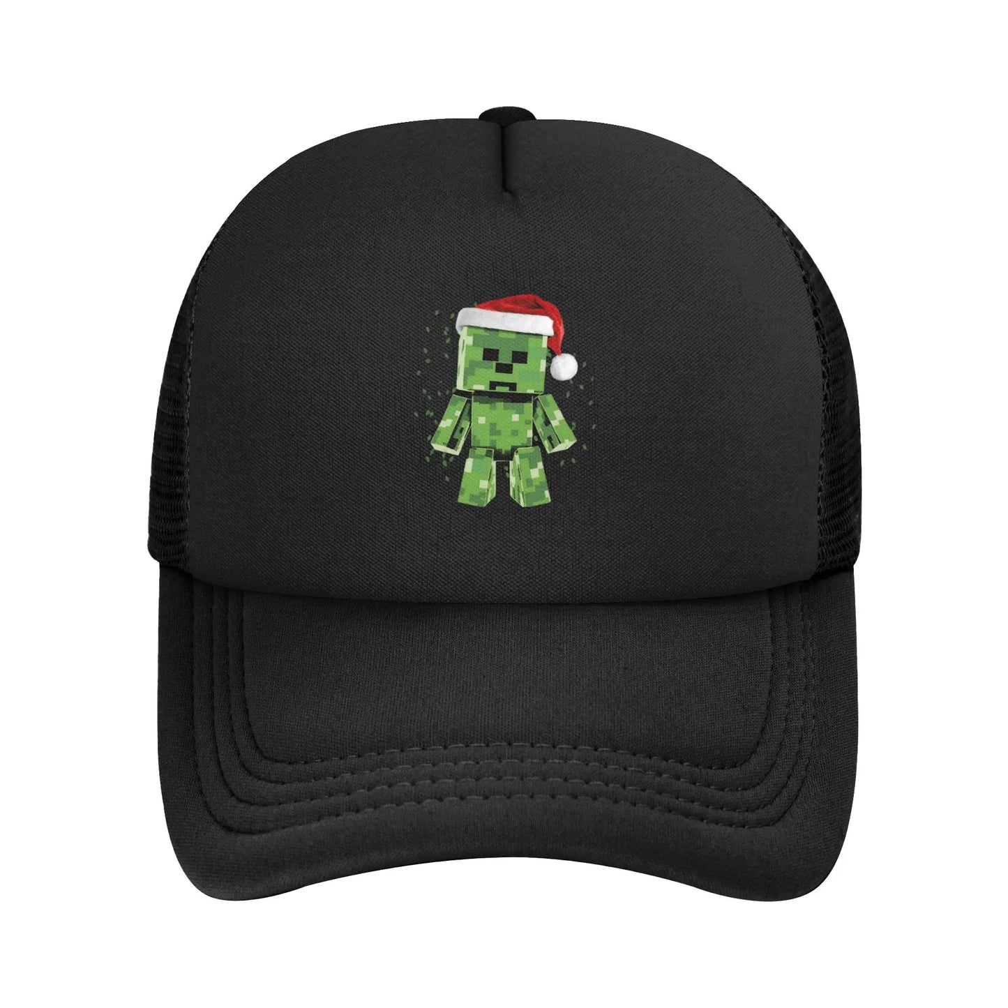 Adult Creepers Big Face Videogame  Trucker Cap Mesh Baseball Cap Polyester Hat Sun Hat Adjustable Racing Cap Summer