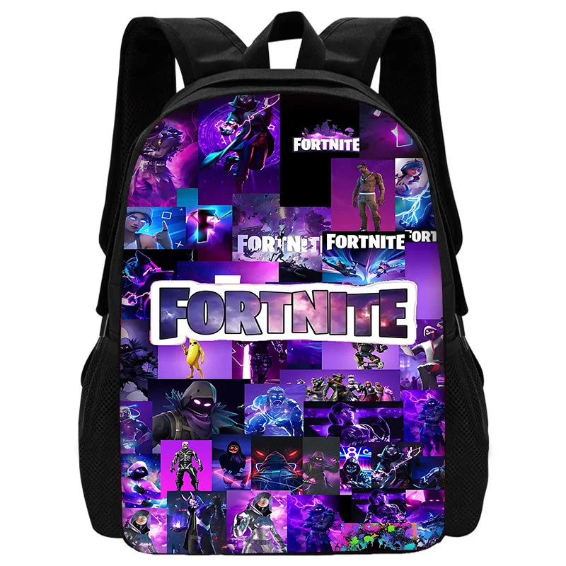 Child School Backpack with Lunch Bags ,Pencil Bags ,Hot Game Design-F-FortniteS School Bags for Boys Girls Best Gift