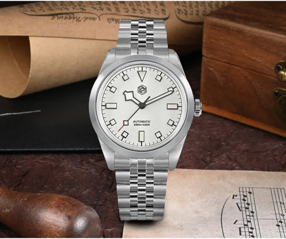 San Martin 38mm Men's Sport Watch Fashion Luxury Explore Climbing Automatic Mechanical Sapphire Waterproof 5 Links Bracelet BGW-9