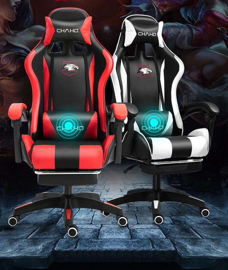 2025 New Computer Chair Green Gaming Chair PU Leather Office Swivel Chair Lift Bedroom Furniture Fashion Sillas Gamer Chair