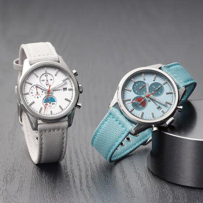 BERNY Chronograph Quartz Men Watch Luminous Miyota OS10 Top Luxury AR Coated Sapphire 5ATM Waterproof 2026 Sports Men’s Watches
