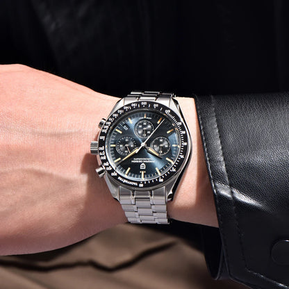 PAGANI DESIGN New AR Sapphire Quartz luxury men's watches 500 vitometer Circle Sport M 100 waterproof chronograph 316L all-steel Japan Movt Luminous man Watch