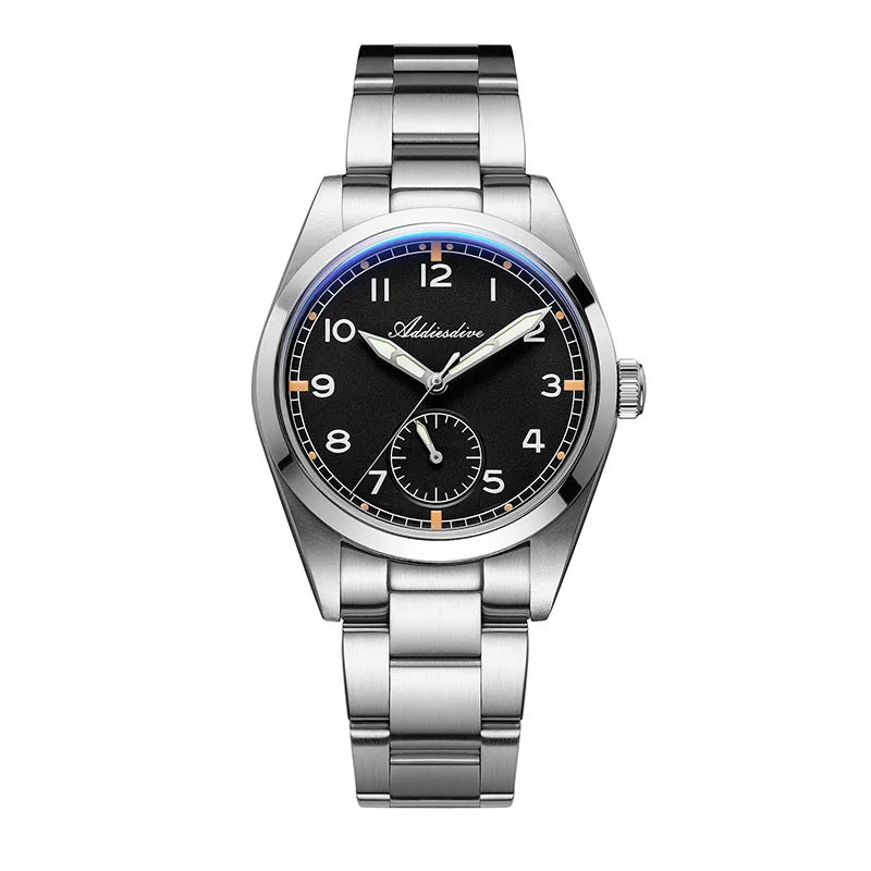 Relógio de quartzo ADDIESDIVE 36mm para homem VH60, luminoso BGW9, vidro em cúpula tipo bolha, resistente à água 10Bar, em aço inoxidável