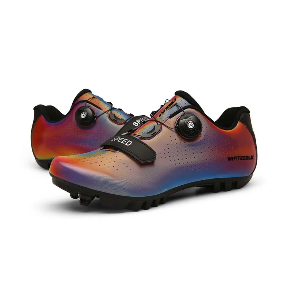 whytesole Men Cycling Sneaker Mtb Flat Shoes Cleat Self-Locking Mountain Bike Shoes Women Road Bicycle Cycling Shoe Dirt