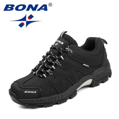 BONA Novedad Estilo Clásico Zapatillas de Senderismo para Hombre con Cordones Zapatillas Deportivas para Hombre Outdoor Jogging Trekking