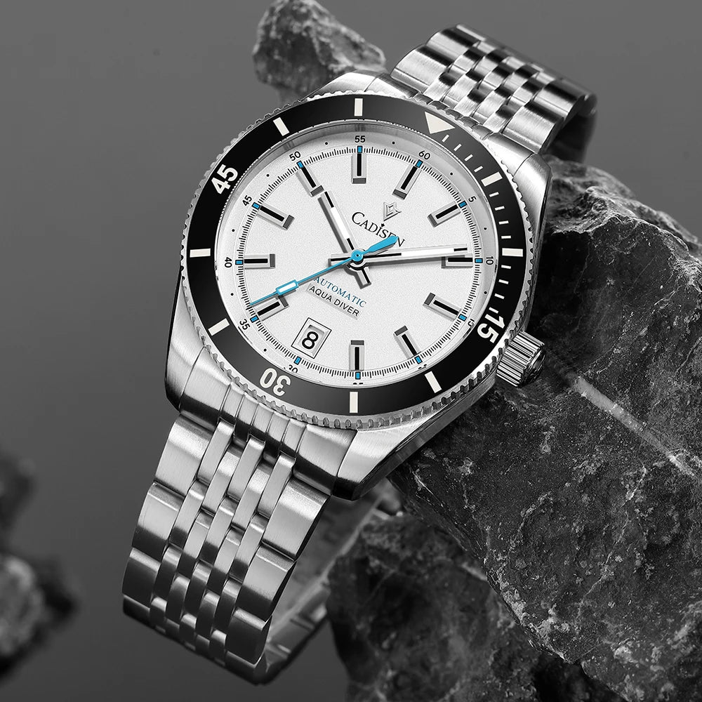 NEW 2025 CADISEN Mens Watches Mechanical Wristwatch For Men Automatic Watch Men Japan 8215 Ceramic Bezel 10Bar Waterproof Clock