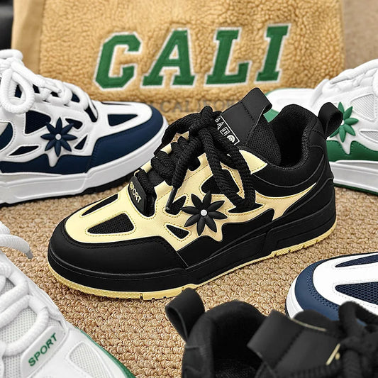 Zapatillas de moda para hombre, estilo urbano y skate, de marca de lujo, para entrenamiento, con malla transpirable, calzado casual masculino