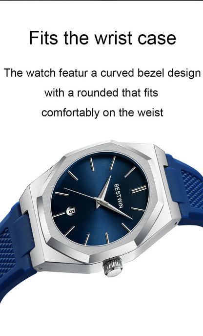 Luxury Quartz Wristwatch Silicone Strap reloj hombre Sport Watch for Man Fashion Date Original Waterproof Clock