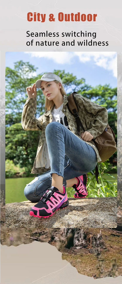 Women's Waterproof Hiking Shoes Outdoor Sports Shoes Women's Walking Travel Sports Shoes Bicycle Sports Shoes Running Sports Sho