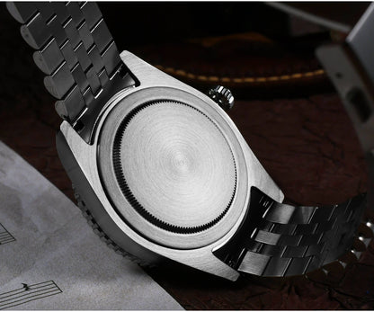 San Martin 40mm SN0005 Retro GMT NH34 Automatic Distressed Patina Dial Bi-color Sapphire Bezel Jubilee Mens Watches 20Bar Lume