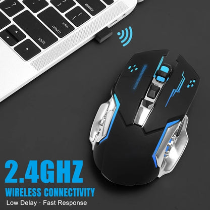 EMTRA Bluetooth Wireless Mouse 2.4G USB Mechanische Maus mit Hintergrundbeleuchtung, leise, wiederaufladbare Gaming-Maus, Laptop- und Computerzubehör