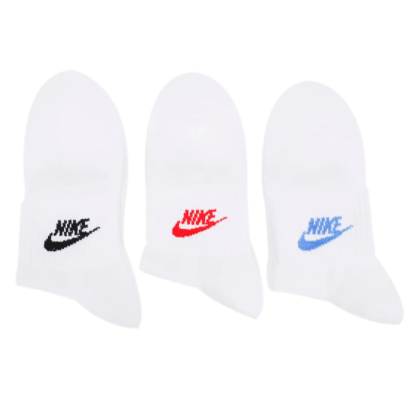 Calcetines Nike para hombre, calcetines para mujer, calcetines informales, calcetines de baloncesto a la moda, calcetines finos, calcetines deportivos cómodos y transpirables (3 pares) Dx5074-911