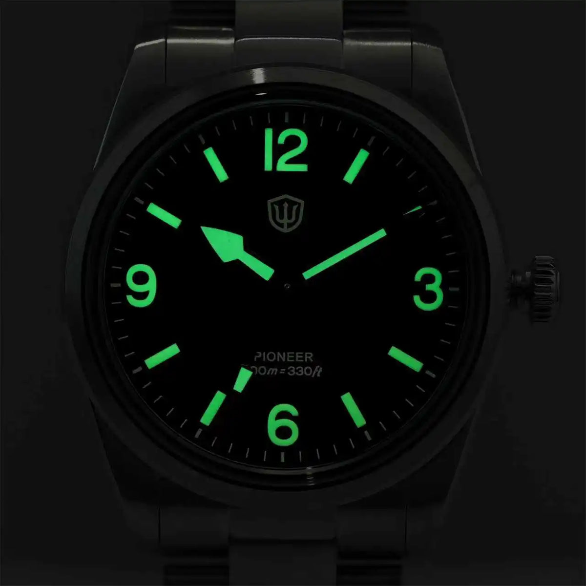 Montre à quartz pour homme Watchdives WD1960S V2, style vintage, cadran crème, 36 mm, mouvement VH31 à trotteuse fluide, verre saphir bombé, étanche 10 ATM, aiguilles luminescentes, boîtier en acier inoxydable