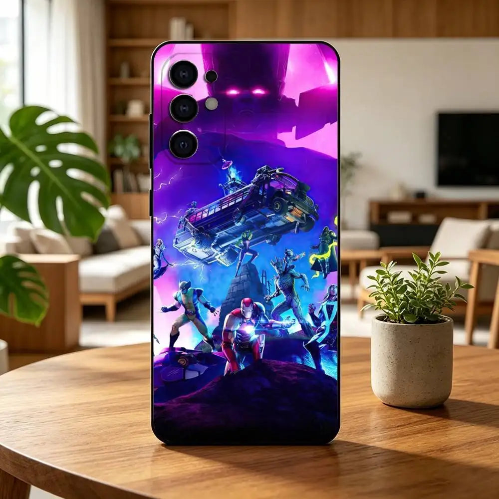 F-Fortnites-PC Game  Phone Case For Samsung S25,S24,S21,S22,S23,S30,Ultra,S20,Plus,Fe,Lite,Note,10,Black Cover