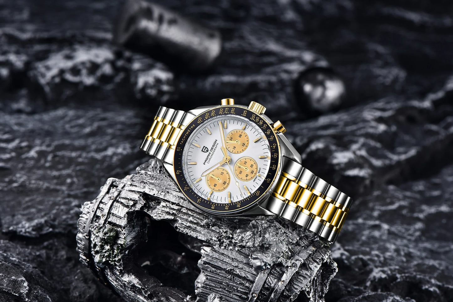 PAGANI DESIGN New AR Sapphire Quartz luxury men's watches 500 vitometer Circle Sport M 100 waterproof chronograph 316L all-steel Japan Movt Luminous man Watch