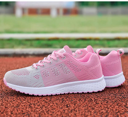 Damen-Flache Schuhe, Schnürschuhe, Freizeitsneaker, Damenschuhe, weiche Zapatos Mujer, große Größen