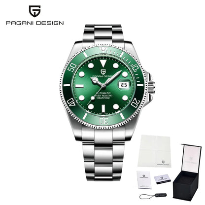 New PAGANI DESIGN Diving Automatic Mechanical Watch Luxury Sports Waterproof Watch Stainless Steel Sapphire Luminous Watch for Men