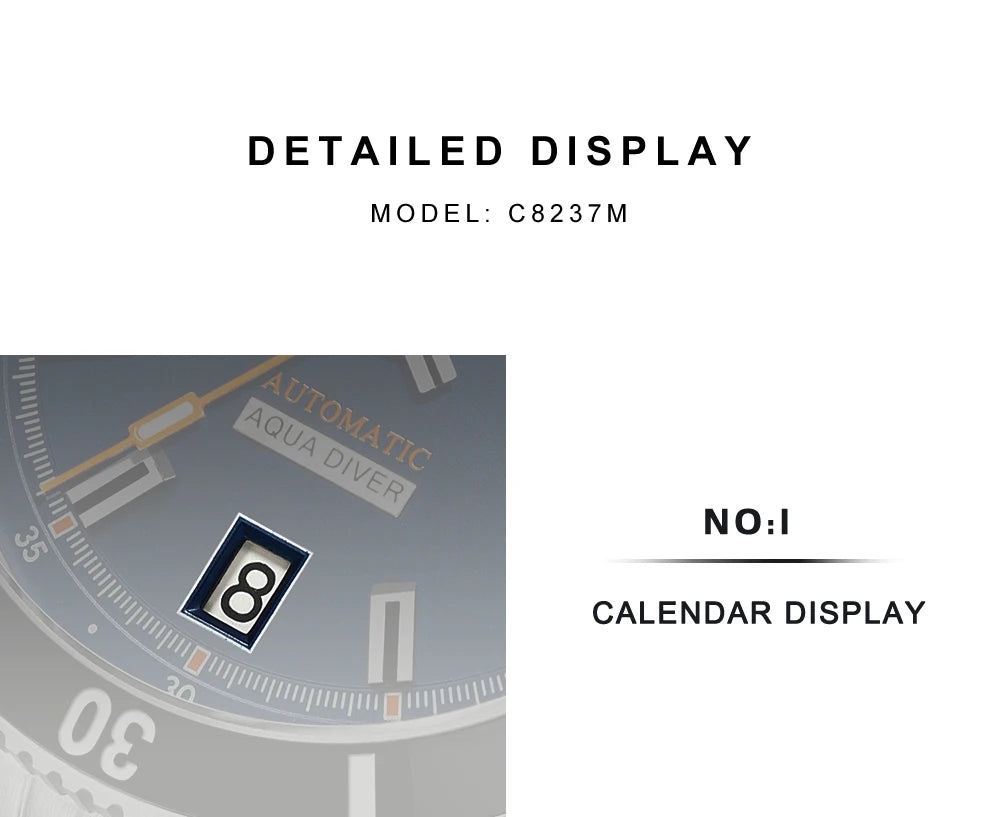 NEW 2025 CADISEN Mens Watches Mechanical Wristwatch For Men Automatic Watch Men Japan 8215 Ceramic Bezel 10Bar Waterproof Clock