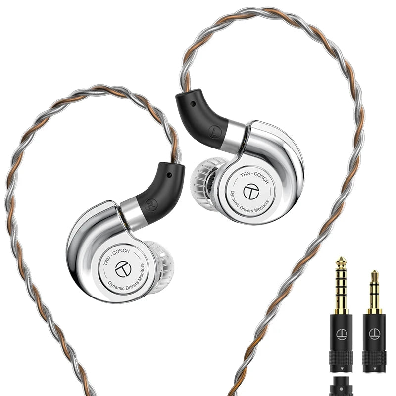 Monitores In-Ear TRN Conch Lucky Bag – Auriculares HiFi com Fio, Dinâmicos de Diamante DLC, com Filtros de Bocal de Afinação para Xiaomi
