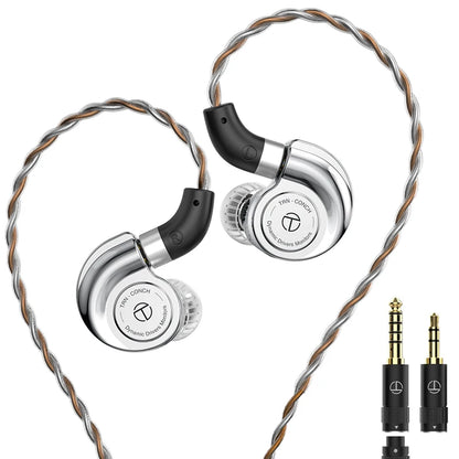 Monitores In-Ear TRN Conch Lucky Bag – Auriculares HiFi com Fio, Dinâmicos de Diamante DLC, com Filtros de Bocal de Afinação para Xiaomi