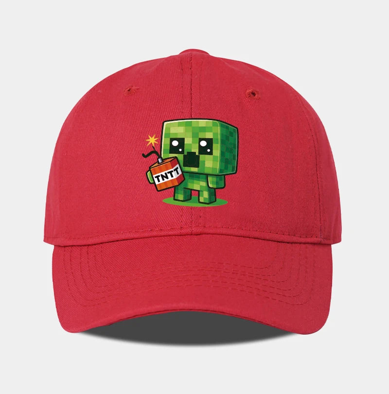 1 Creeper Pattern Baseball Cap | Unisex Hip-Hop Cap, lightweight and form-fitting, perfect for travel and casual wear year-round