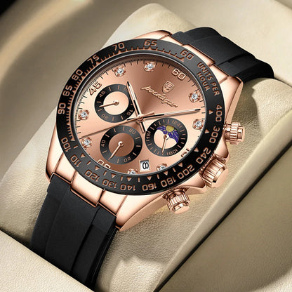 POEDAGAR Fashion High Quality Luxury Men Wristwatch Waterproof Luminous Chronograph Date Quartz Men's Watch Outdoor Man Watches