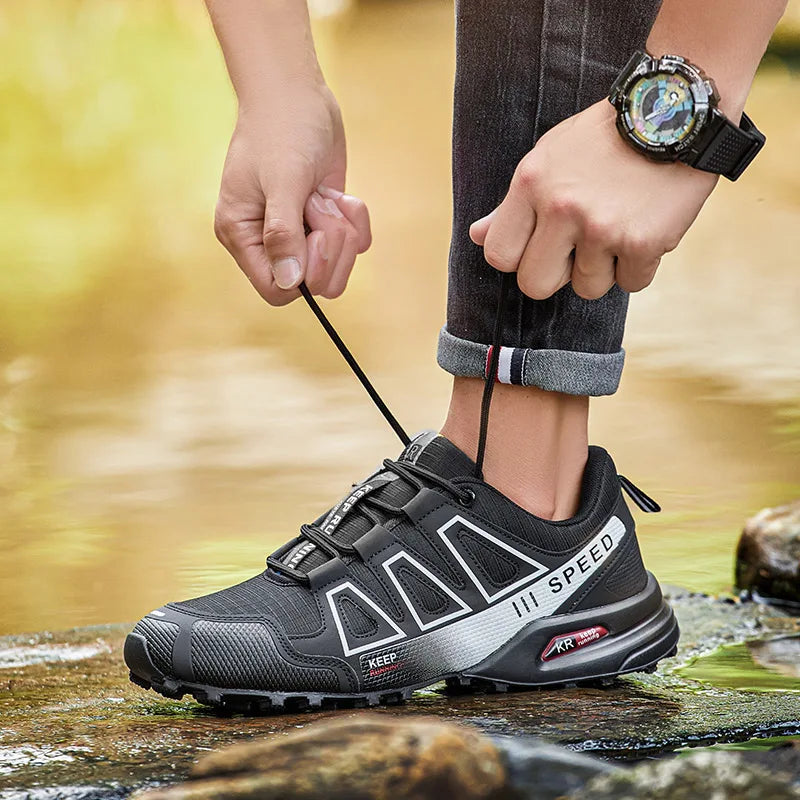 Lockless Fahrradschuhe für Herren, rutschfeste Outdoor-Mountain-Cross-Country-Wanderschuhe, atmungsaktive Sportschuhe, Rennradschuhe