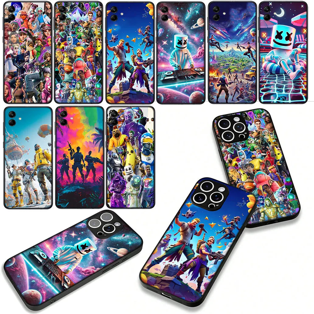 Game F-ForTnites Wallpaper Case für Samsung Galaxy A07 A13 A12 A23 A42 A50 A51 A52 A53 A70 A71 A72 A21S A04 Note 20 9 8 10 Hülle
